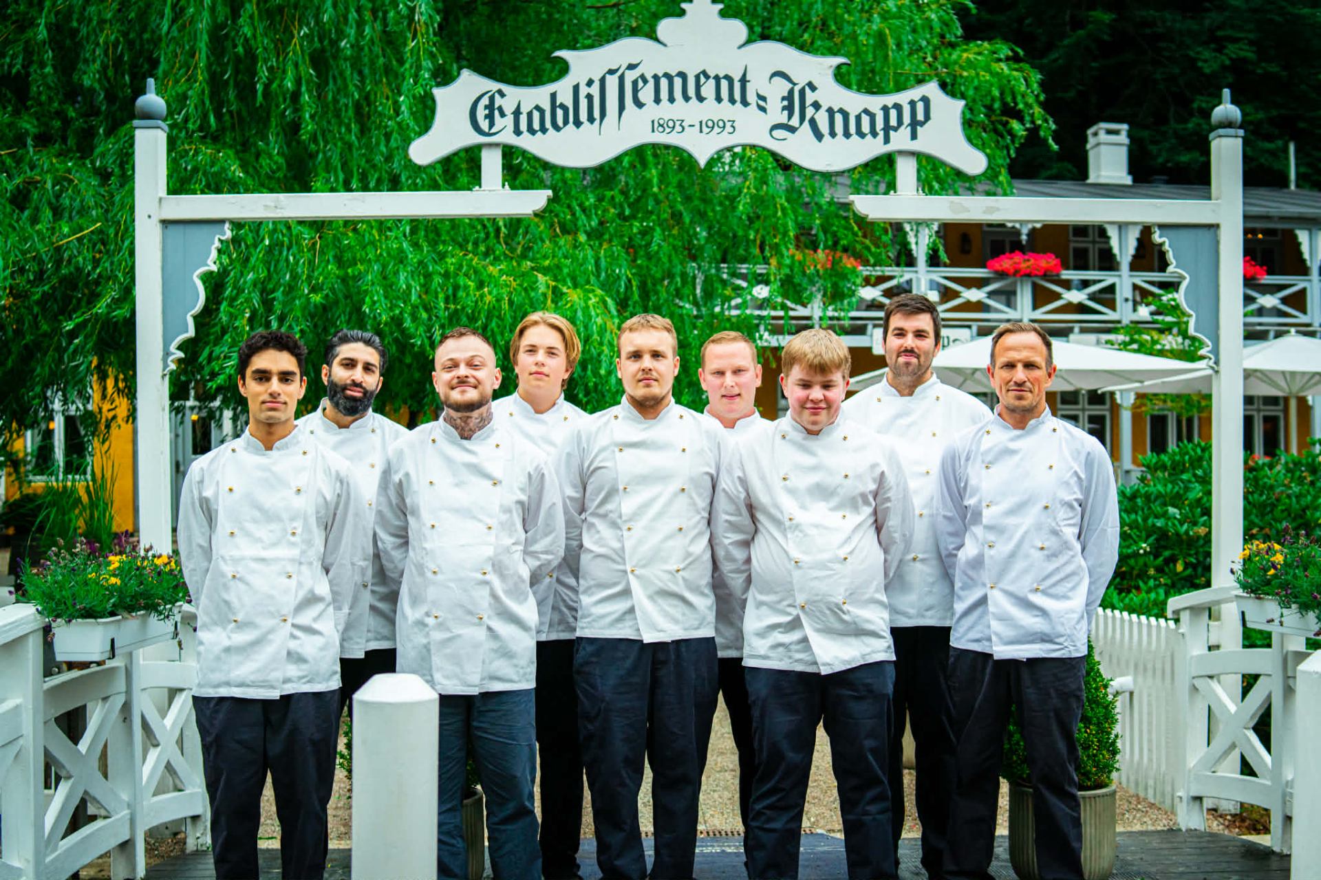 Køkkenholdet på Restaurant Knapp